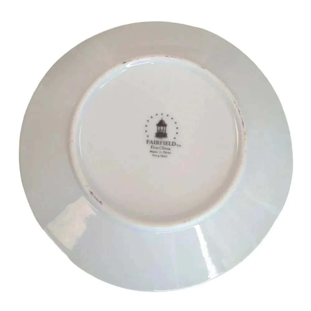 Fine China Porcelain Vanessa by Fairfield 8 Pieces 4 Flat Cups 4 Saucers NIB